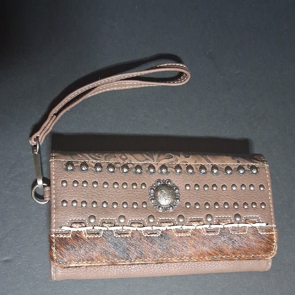 Brown Studded Women's Clutch (New)